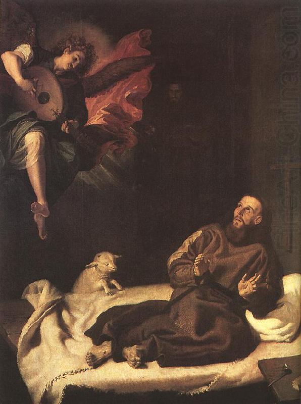 RIBALTA, Francisco St Francis Comforted by an Angel china oil painting image